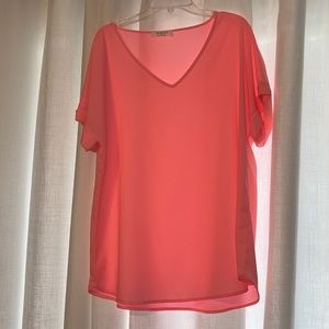 Neon pink Zenana top
